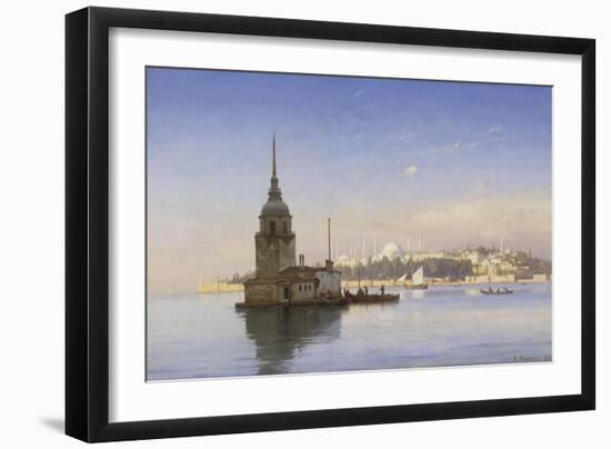 Leander's Tower with Constantinople Beyond-Carl Neumann-Framed Giclee Print