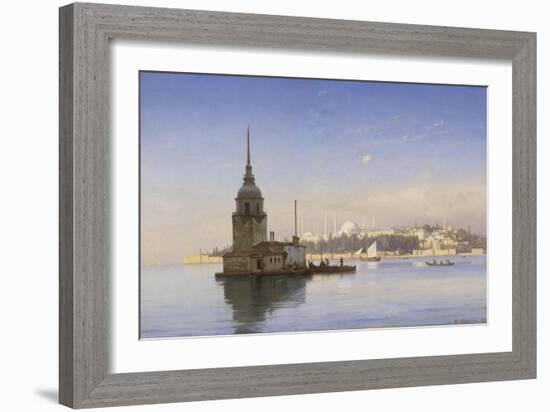 Leander's Tower with Constantinople Beyond-Carl Neumann-Framed Giclee Print