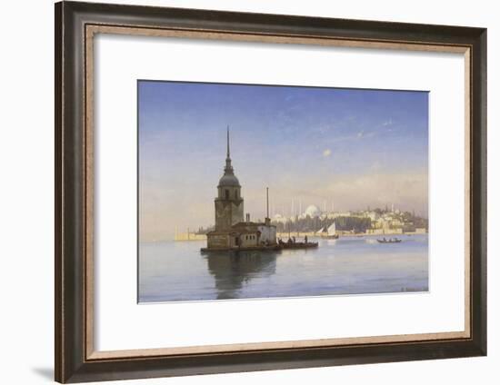 Leander's Tower with Constantinople Beyond-Carl Neumann-Framed Giclee Print