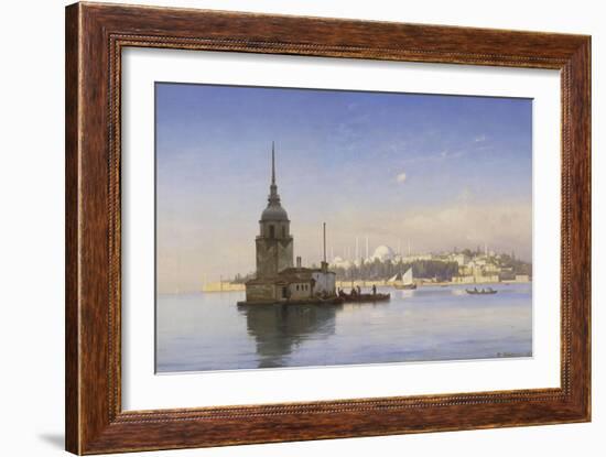 Leander's Tower with Constantinople Beyond-Carl Neumann-Framed Giclee Print