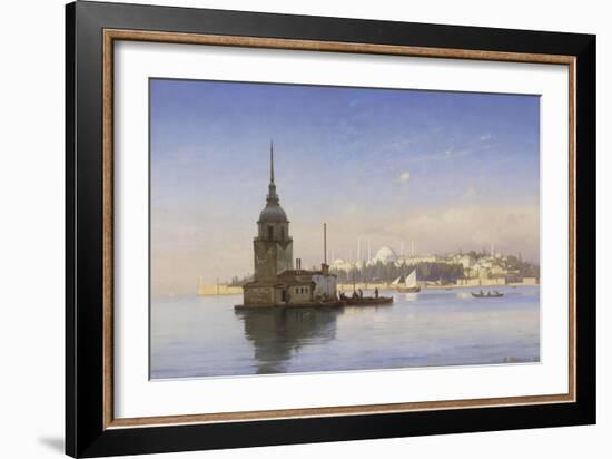 Leander's Tower with Constantinople Beyond-Carl Neumann-Framed Giclee Print