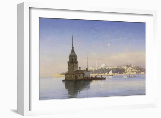 Leander's Tower with Constantinople Beyond-Carl Neumann-Framed Giclee Print