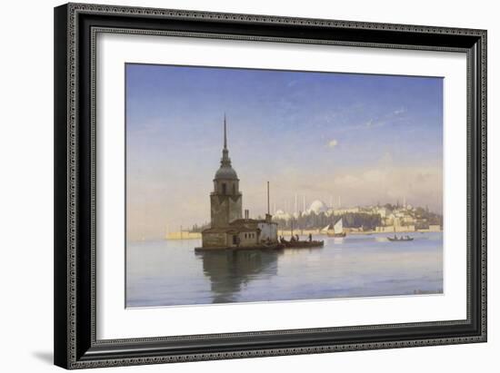 Leander's Tower with Constantinople Beyond-Carl Neumann-Framed Giclee Print