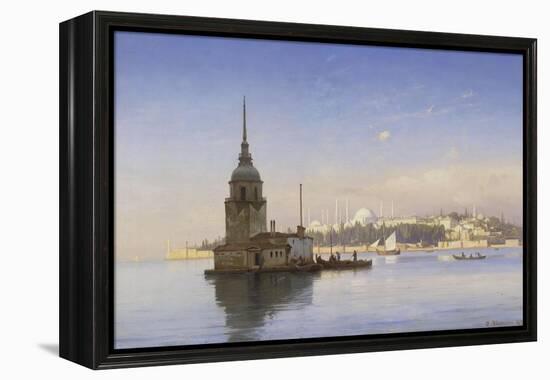 Leander's Tower with Constantinople Beyond-Carl Neumann-Framed Premier Image Canvas