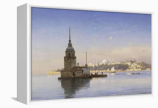 Leander's Tower with Constantinople Beyond-Carl Neumann-Framed Premier Image Canvas