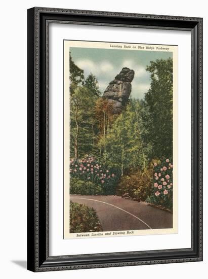 Leaning Rock, Blue Ridge Parkway-null-Framed Art Print