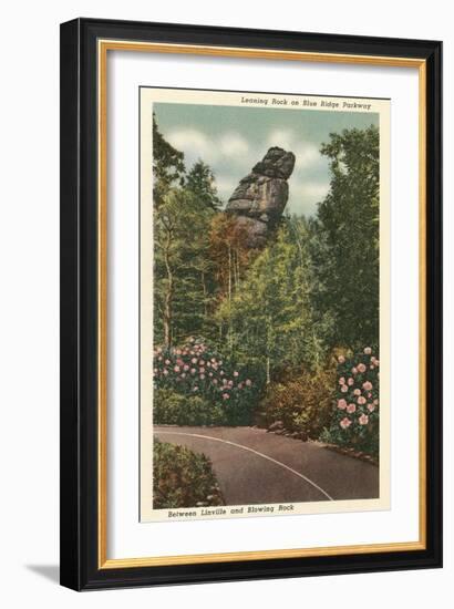 Leaning Rock, Blue Ridge Parkway-null-Framed Art Print
