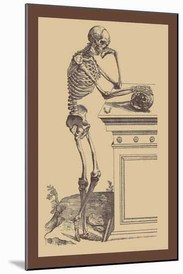 Leaning Skeleton-Andreas Vesalius-Mounted Art Print