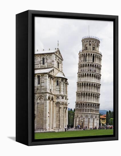 Leaning Tower Next to the Duomo Pisa, Pisa, Italy-Dennis Flaherty-Framed Premier Image Canvas