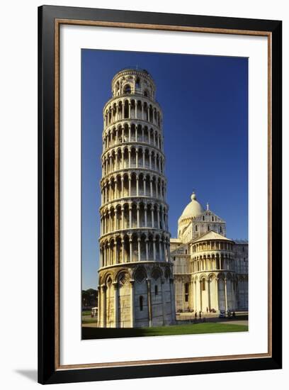 Leaning Tower of Pisa and Pisa Cathedral, Piazza Del Duomo, Pisa, Tuscany, Italy-Robert Francis-Framed Photographic Print
