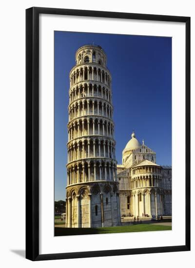 Leaning Tower of Pisa and Pisa Cathedral, Piazza Del Duomo, Pisa, Tuscany, Italy-Robert Francis-Framed Photographic Print