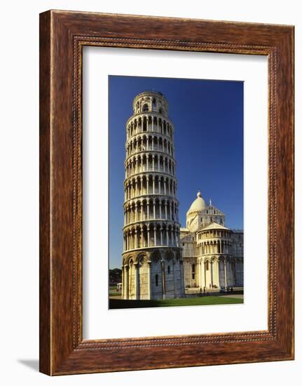 Leaning Tower of Pisa and Pisa Cathedral, Piazza Del Duomo, Pisa, Tuscany, Italy-Robert Francis-Framed Photographic Print