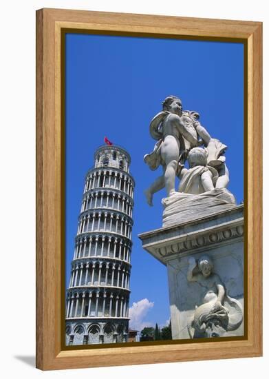 Leaning Tower of Pisa, Pisa, Italy-Hans Peter Merten-Framed Premier Image Canvas