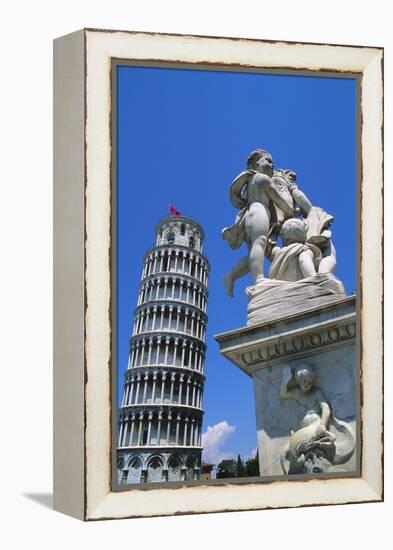 Leaning Tower of Pisa, Pisa, Italy-Hans Peter Merten-Framed Premier Image Canvas