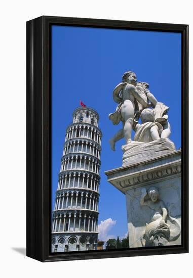 Leaning Tower of Pisa, Pisa, Italy-Hans Peter Merten-Framed Premier Image Canvas