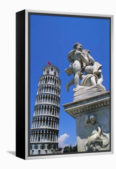 Leaning Tower of Pisa, Pisa, Italy-Hans Peter Merten-Framed Premier Image Canvas