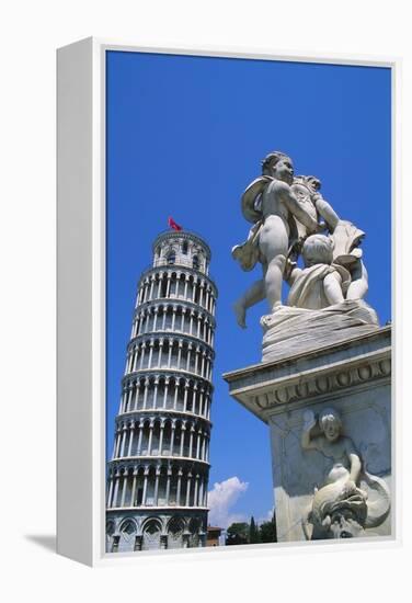 Leaning Tower of Pisa, Pisa, Italy-Hans Peter Merten-Framed Premier Image Canvas