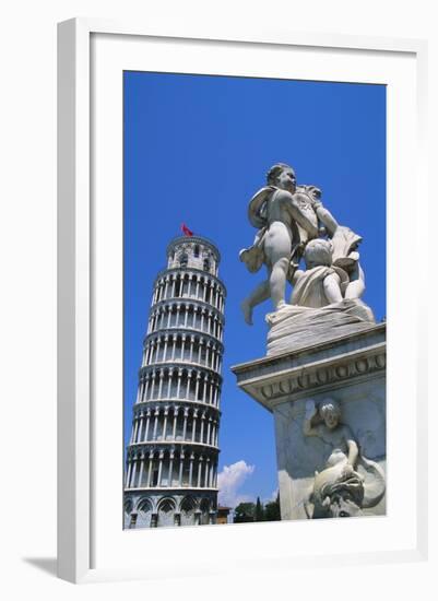 Leaning Tower of Pisa, Pisa, Italy-Hans Peter Merten-Framed Photographic Print