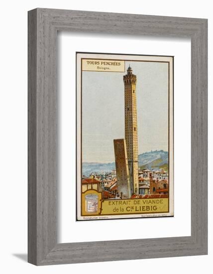 Leaning Towers of Bologna, Italy - La Garidenda and Torre Degli Asinelli-null-Framed Photographic Print