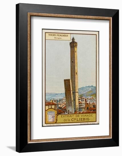 Leaning Towers of Bologna, Italy - La Garidenda and Torre Degli Asinelli-null-Framed Photographic Print