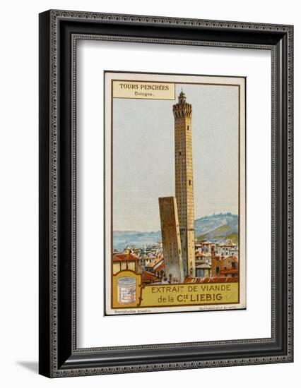 Leaning Towers of Bologna, Italy - La Garidenda and Torre Degli Asinelli-null-Framed Photographic Print