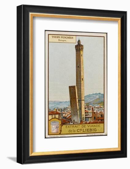 Leaning Towers of Bologna, Italy - La Garidenda and Torre Degli Asinelli-null-Framed Photographic Print