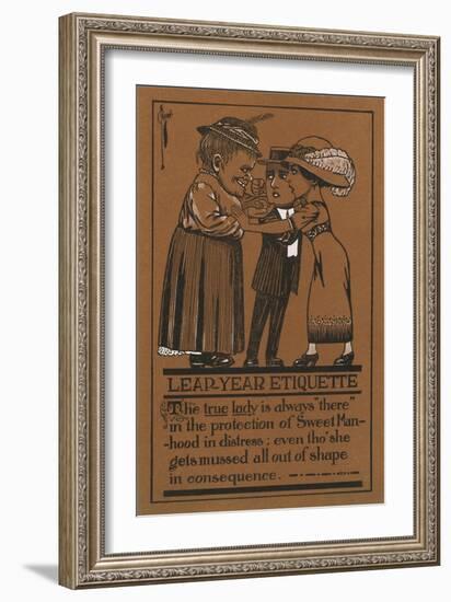 Leap Year Etiquette-null-Framed Art Print