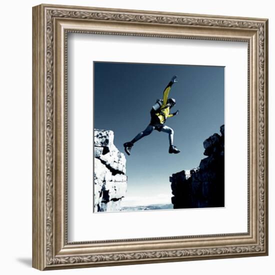 Leap-null-Framed Art Print