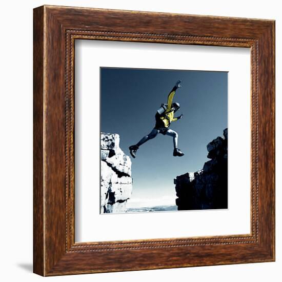 Leap-null-Framed Art Print