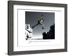 Leap-null-Framed Art Print