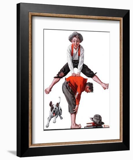 "Leapfrog", June 28,1919-Norman Rockwell-Framed Giclee Print