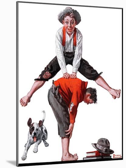 "Leapfrog", June 28,1919-Norman Rockwell-Mounted Giclee Print