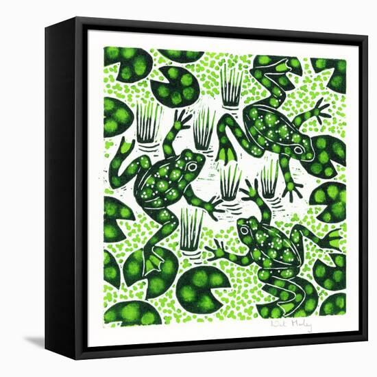 Leaping Frogs, 2003-Nat Morley-Framed Premier Image Canvas