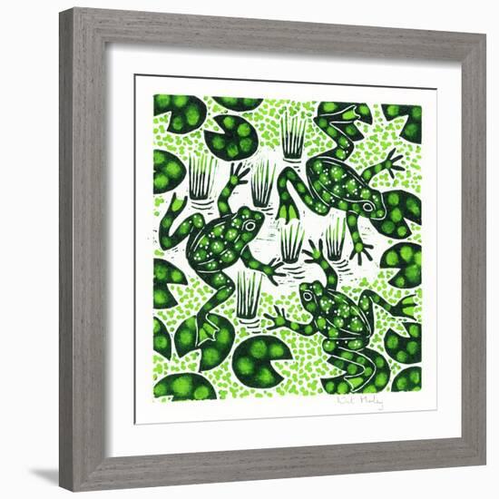 Leaping Frogs, 2003-Nat Morley-Framed Giclee Print