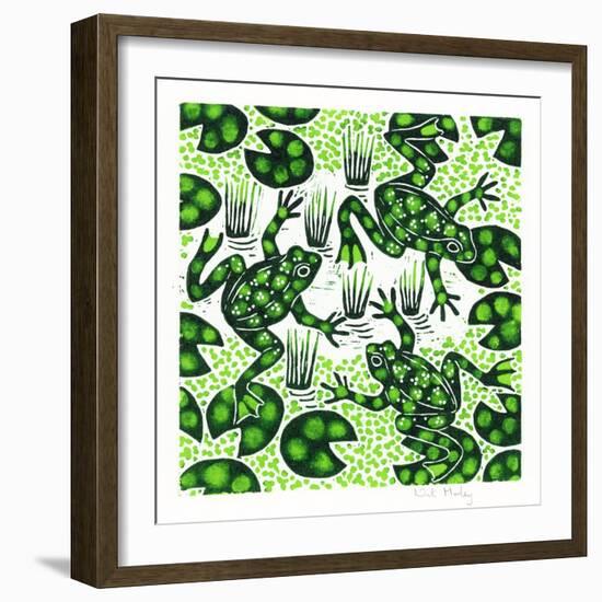 Leaping Frogs, 2003-Nat Morley-Framed Giclee Print