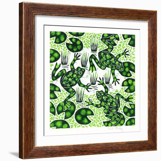 Leaping Frogs, 2003-Nat Morley-Framed Giclee Print