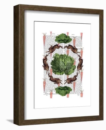 Leaping Hares and Cabbages-Fab Funky-Framed Art Print