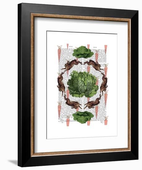 Leaping Hares and Cabbages-Fab Funky-Framed Art Print