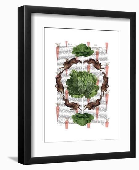 Leaping Hares and Cabbages-Fab Funky-Framed Art Print