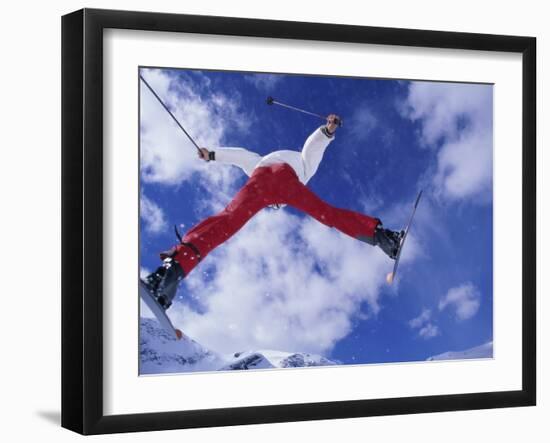 Leaping Skier-null-Framed Photographic Print