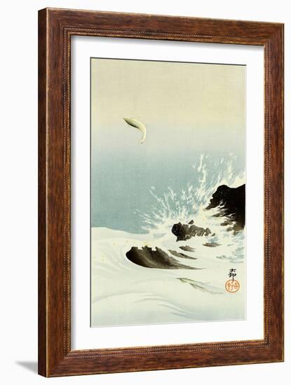 Leaping Trout-Koson Ohara-Framed Giclee Print