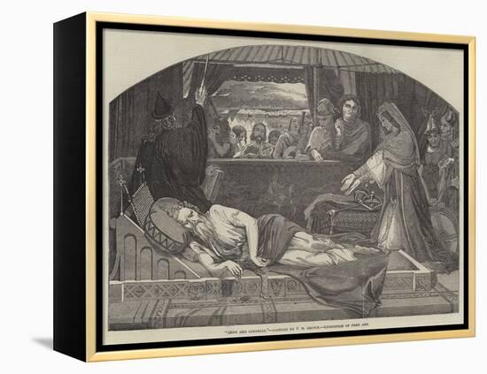 Lear and Cordelia-Ford Madox Brown-Framed Premier Image Canvas