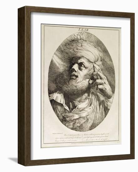 Lear, from King Lear, Act Iii, Scene 3, 1776 (Etching)-John Hamilton Mortimer-Framed Giclee Print