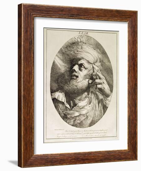 Lear, from King Lear, Act Iii, Scene 3, 1776 (Etching)-John Hamilton Mortimer-Framed Giclee Print