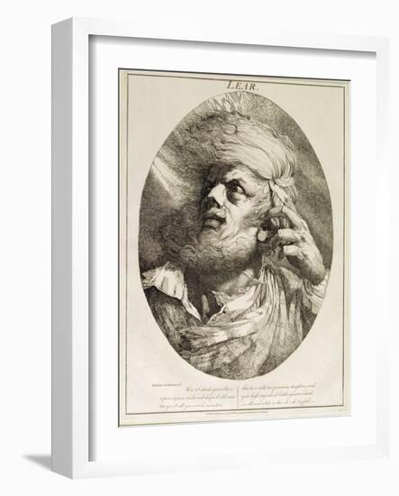 Lear, from King Lear, Act Iii, Scene 3, 1776 (Etching)-John Hamilton Mortimer-Framed Giclee Print