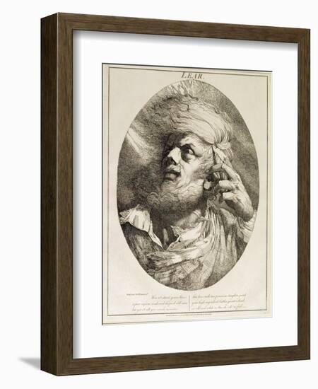 Lear, from King Lear, Act Iii, Scene 3, 1776 (Etching)-John Hamilton Mortimer-Framed Premium Giclee Print