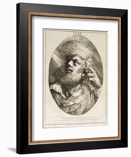 Lear, from King Lear, Act Iii, Scene 3, 1776 (Etching)-John Hamilton Mortimer-Framed Premium Giclee Print