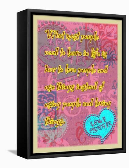 Learn How to Love People-Cathy Cute-Framed Premier Image Canvas