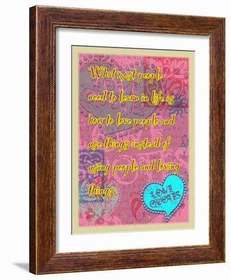 Learn How to Love People-Cathy Cute-Framed Giclee Print