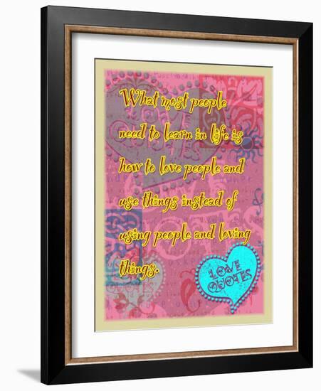 Learn How to Love People-Cathy Cute-Framed Giclee Print